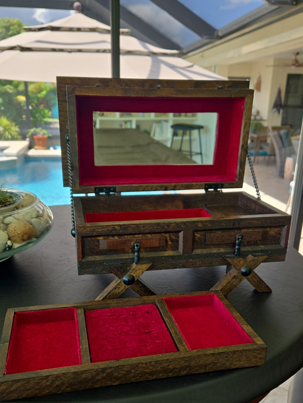 Vintage Wood Jewelry Box